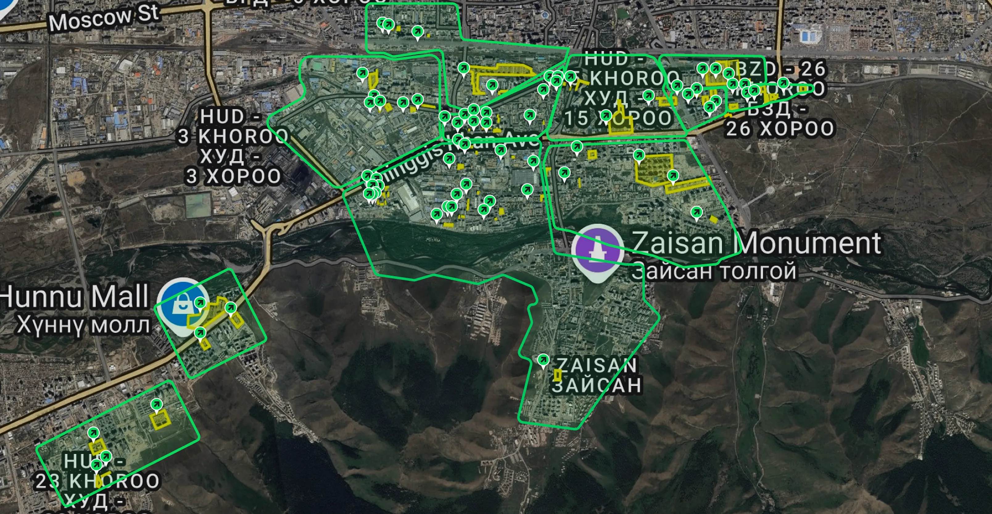 Map of AdSpot locations